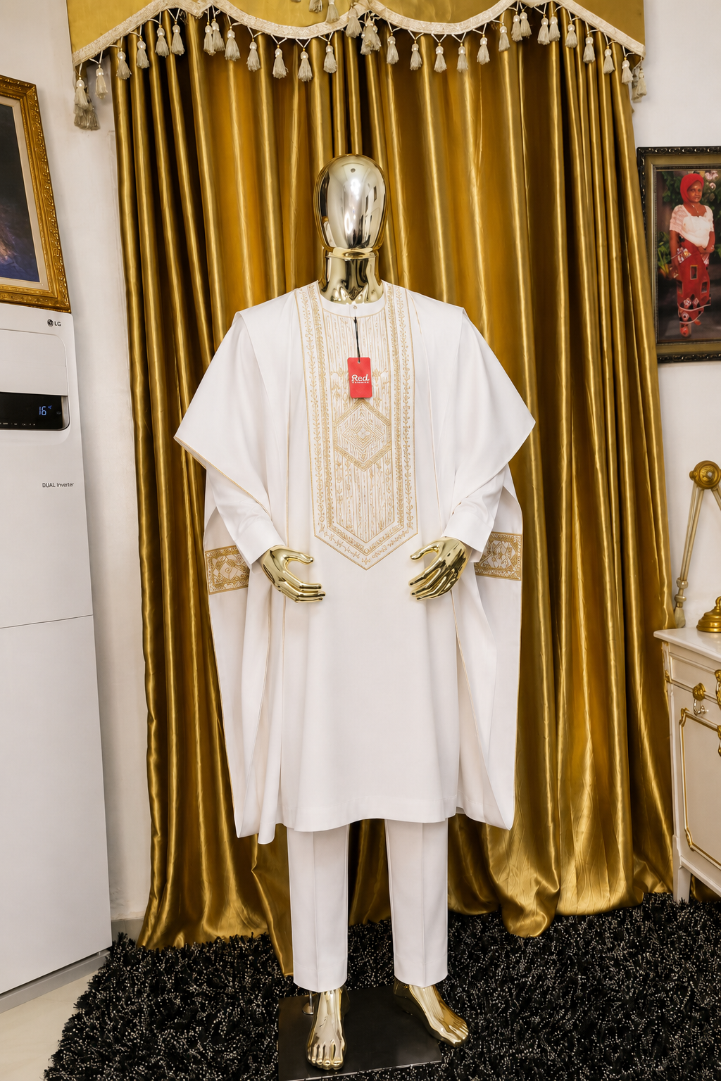 Red Fashion prestige men native outfit
